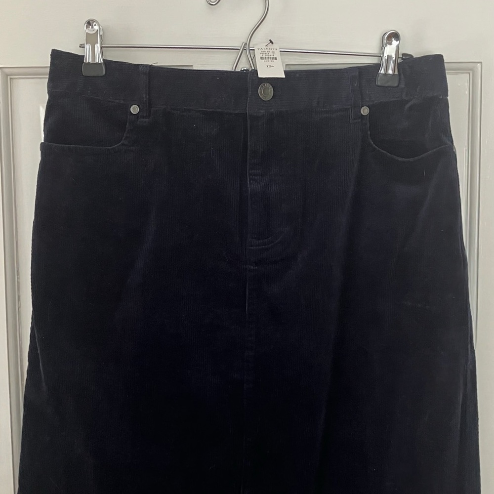 Talbots Navy Corduroy Jean type  Skirt